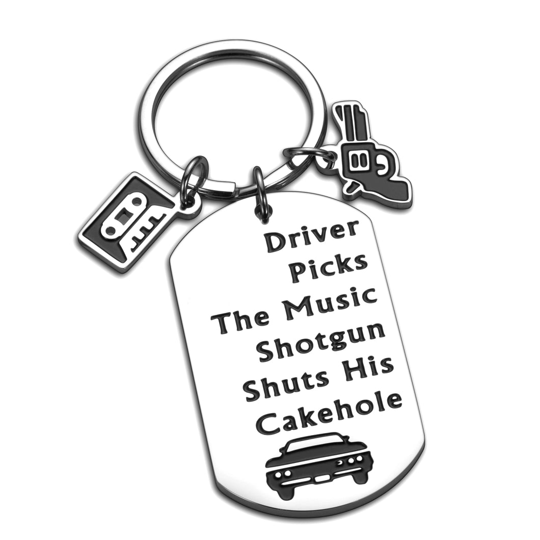 Funny Supernatural Gifts Merchandise Keychain for Fans Women Men Birthday Valentines Day Gift for Him Her Best Friend Christmas Graduation TV Show Gifts for Music Lovers Trucker Bus Driver Accessories