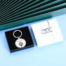Load image into Gallery viewer, Fathers Day Keychain Dad Gift from Daughter Kids Christmas Birthday Present for Dad Daddy Papa Valentine Day Family Gift for Men Stepdad Fathers and Daughters Never Truly Part Keyring Stocking Stuffer
