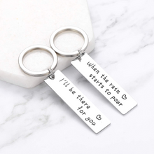 Load image into Gallery viewer, 2Pcs Best Friends Keychain TV Show Couple Gifts for Women Boyfriend from Girlfriend Men I&#39;ll Be There for You Merchandise Friendship BFF Gifts for Him Her Christmas Stocking Stuffer Birthday Present
