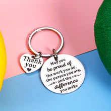 Load image into Gallery viewer, Coworker Employee Appreciation Gifts Thank You Keychain for Women Men Office Staff Colleague Boss Leader Retirement Farewell Appreciation Pendant Teacher Coach Nurses Proud of You Gifts for Her Him

