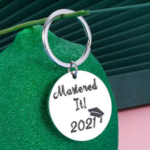 Load image into Gallery viewer, Class of 2021 Graduation Gifts Keychain for Him Her Senior High School College Gift for Graduates Women Men 2021 Masters Nurses Medical Student Keyring for Son Daughter from Mom Dad Graduation Present
