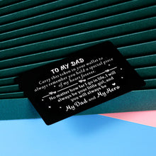 Load image into Gallery viewer, Dad Gift Wallet Insert Card for Father from Daughter Christmas Birthday Fathers Day Thanksgiving Day Gifts for Dad Daddy Papa Stepdad Father of The Bride Men from Kids Stepdaughter Child Children
