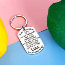 Load image into Gallery viewer, Boyfriend Gifts from Girlfriend Valentines Day Keychain for Him Men Soulmate To My Boyfriend I Love You Couple Gift for Christmas Birthday Thanksiving New Boyfriend Present from Girlfriend
