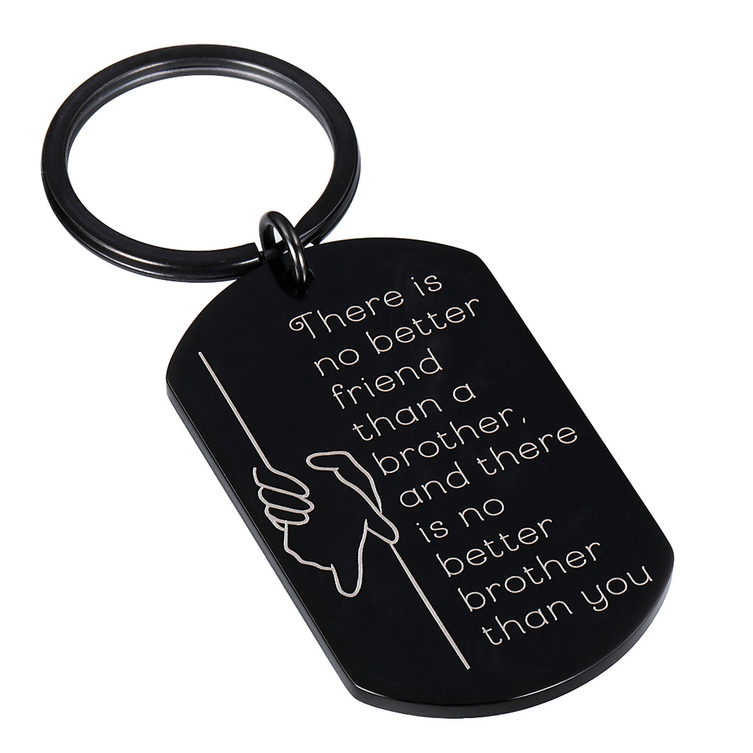 Brother Keychain Gifts for Adult Teen Brother in Law Christmas Fathers Day Birthday Gift for Big Older Little Brothers from Sister Brother Best Friend Valentine Family Gift Keyring for Him Men Wedding