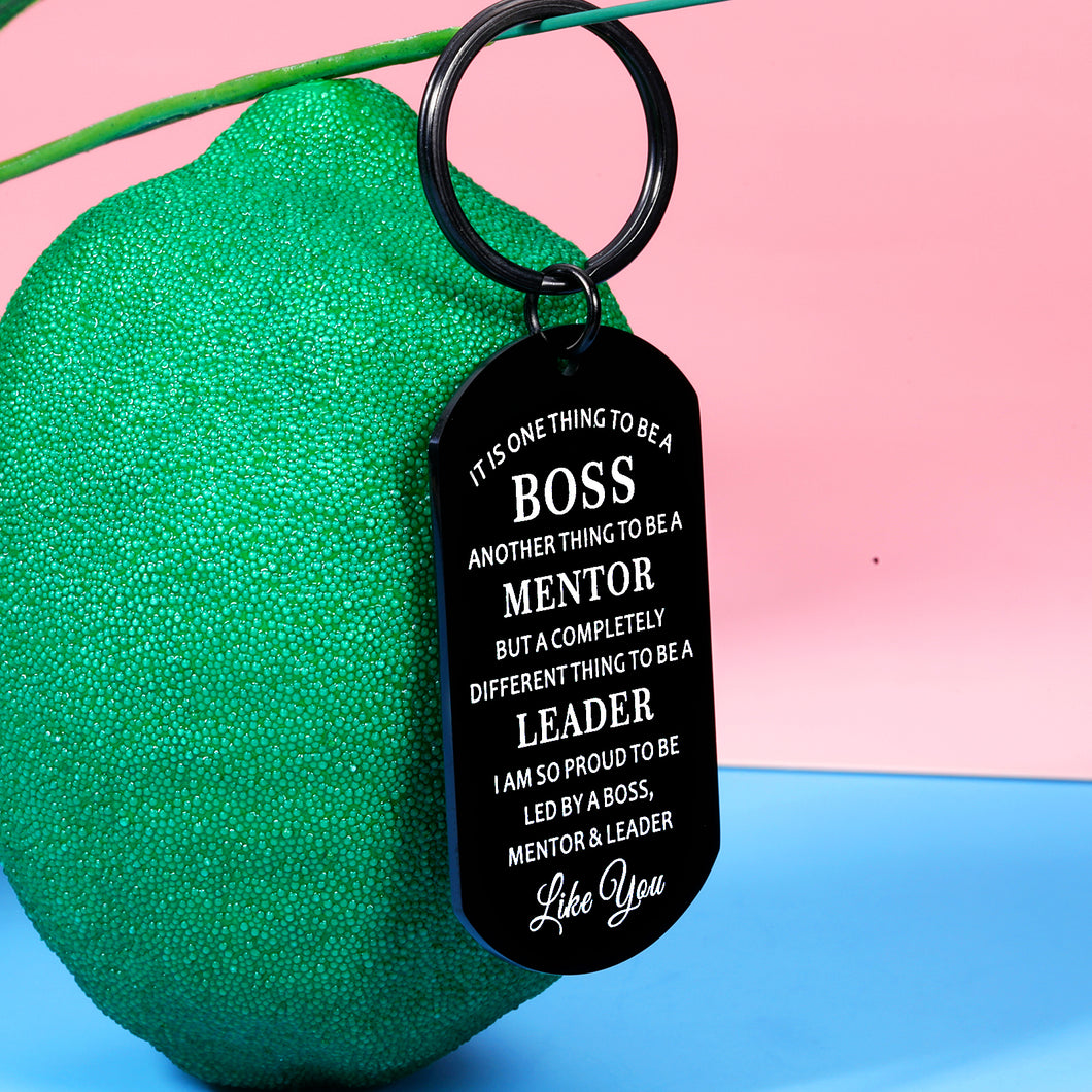 Bosses Leaders Appreciation Gifts Keychain for Men Women Boss Day Thank You Boss Lady Mentor Manager PM Retirement Leaving Going Away Farewell Supervisor Christmas Birthday Present for Female Male