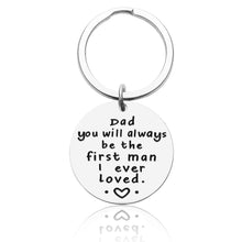 Load image into Gallery viewer, Dad Gifs BIrthday Father Day Keychain from Daughter Son Personalized Keyring Jewelry Christmas Gif for Father in Law Stepdad from Kids Valentines Day Wedding Thanksgiving
