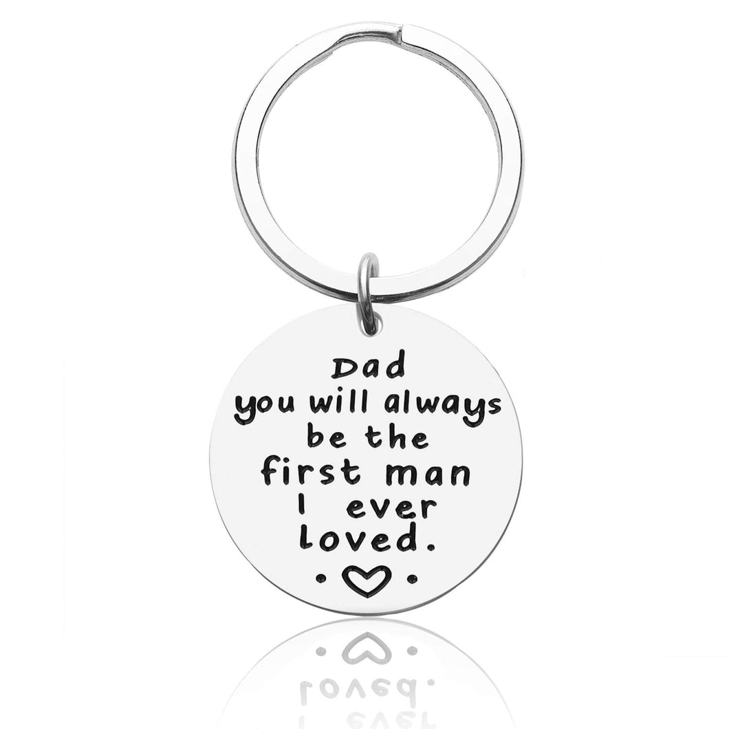 Dad Gifs BIrthday Father Day Keychain from Daughter Son Personalized Keyring Jewelry Christmas Gif for Father in Law Stepdad from Kids Valentines Day Wedding Thanksgiving