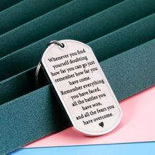 Load image into Gallery viewer, Cancer Survivor Gifts Inspirational Keychain AA Recovery Sobriety Present for Women Men Sister Brother Best Friend Bff Stay Strong Christmas Birthday Graduation Going Away Motivational Jewelry for Her
