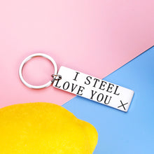 Load image into Gallery viewer, 11 Years Wedding Anniversary Keychain Couple Gifts for Him Her Women Men Funny I Steel Love You Gift for Boyfriend Wife from Husband Girlfriend Birthday Christmas Valentines Day Hubby Wifey Keyring
