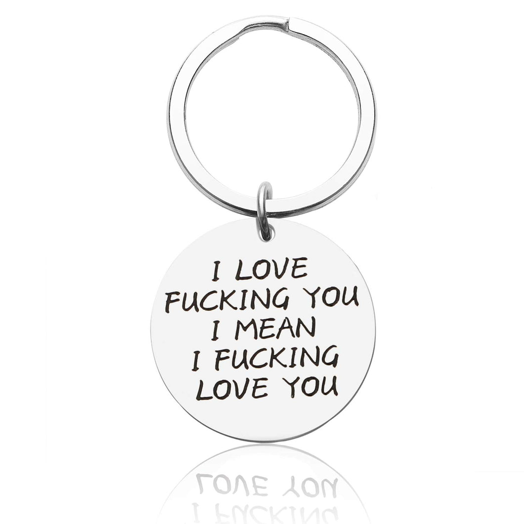 Couples Gifts Funny Keychain for Boyfriend Husband from Girlfriend Wife I Love You Birthday Wedding Anniversary Valentine Christmas Key Ring for Him Her Guy Romantic Gift