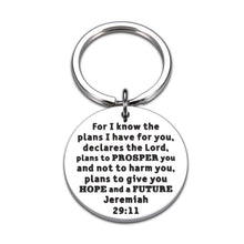 Load image into Gallery viewer, Inspirational Keychain Christian Religious Gift for Christmas Easter Son Daughter Birthday Graduation Gifts for Adult Women Men Kids Teens Boy Girl First Communion Baptism Gift for Godson Goddaughter
