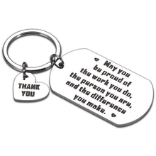 Load image into Gallery viewer, Thank You Gifts for Coworkers Women Men Employee Appreciation Gifts Farewell Keychain for Boss Lady Friends Coach Nurse Retirement Christmas Holiday Work Colleagues Leaving Gift Key Chain Female Male
