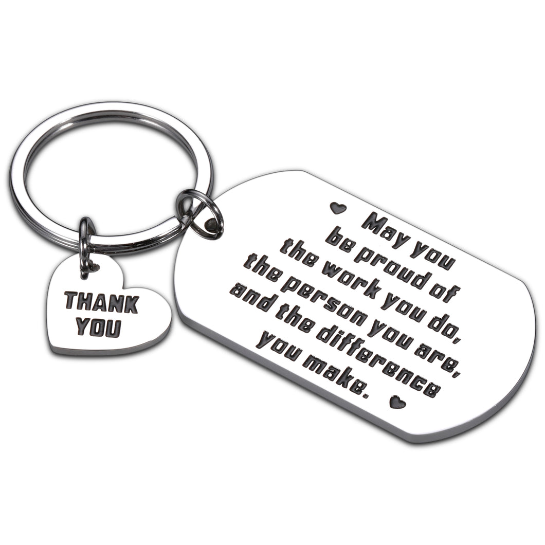 Thank You Gifts for Coworkers Women Men Employee Appreciation Gifts Farewell Keychain for Boss Lady Friends Coach Nurse Retirement Christmas Holiday Work Colleagues Leaving Gift Key Chain Female Male