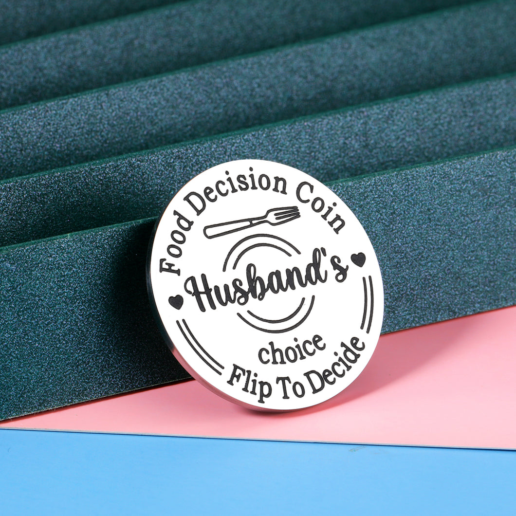 Funny Destiny Flip Coin Gift for Husband Wife Girlfriend Boyfriend Food Decision Maker Coin Christmas Stocking Stuffers Valentines Day Birthday Gift for Women Men Fiance Couple Presents