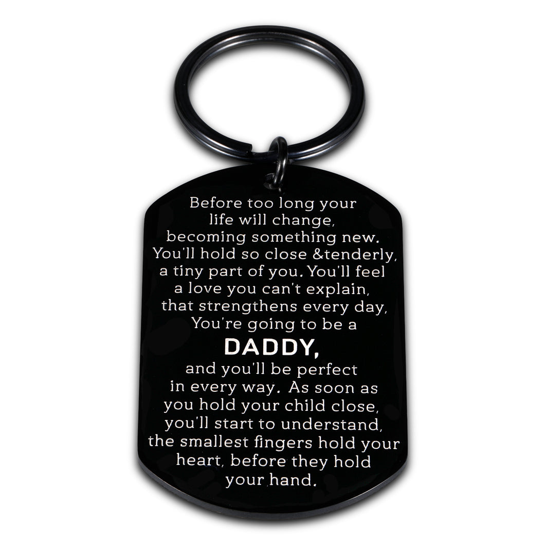 New Dad Gifts for First Time Dads Daddy to Be Keychain Pregnancy Baby Announcement Gifts for Men Him Fathers Day New Parent Soon to Be Dad Gifts from New Mommy Birthday Christmas Valentines Present