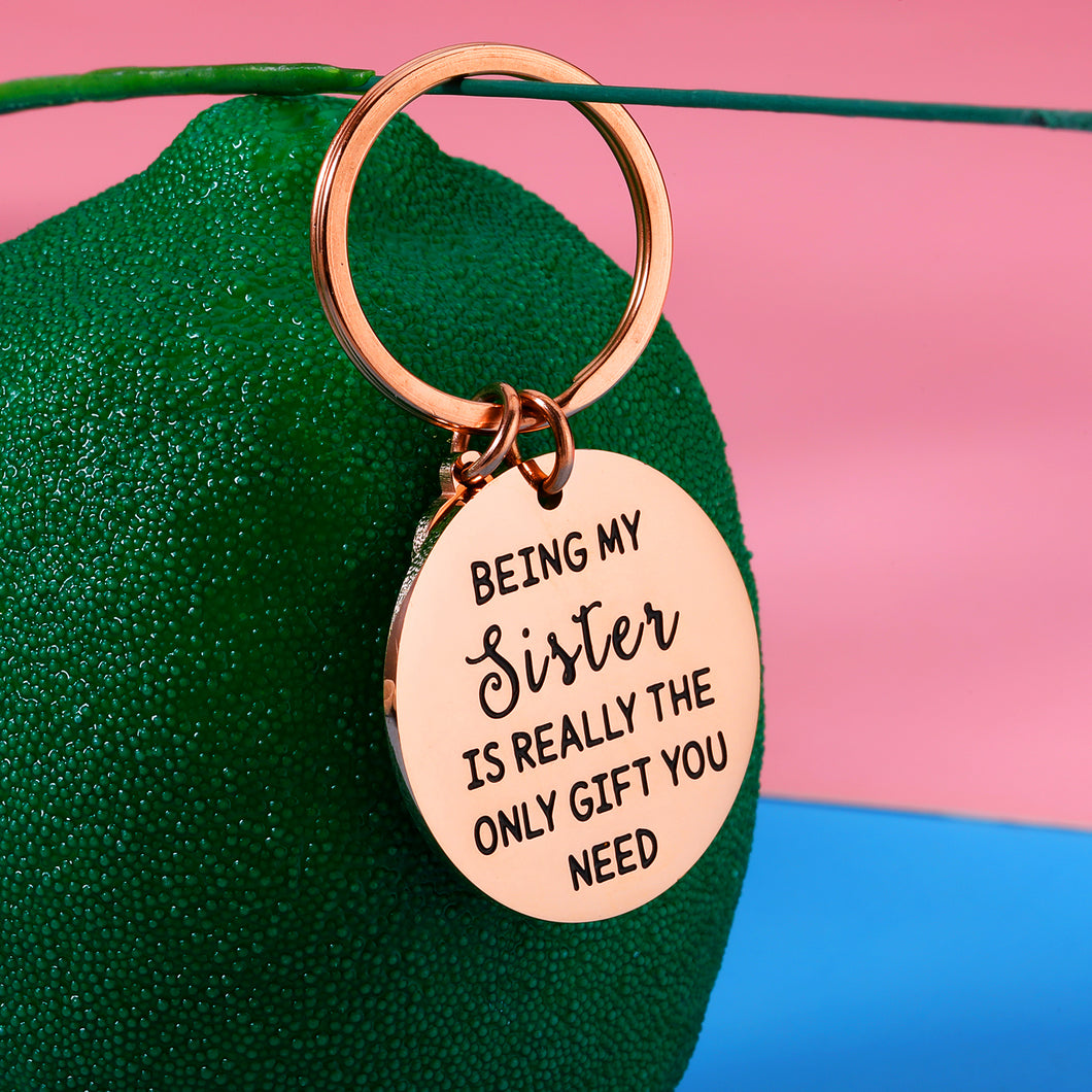 Sisters Gifts from Sister Brother Birthday Stocking Stuffer Keychain for Big Little Soul Sister Best Friend BFF Bestie Christmas Graduation Easter Valentines Day Gifts for Teen Girls Women Pendant…