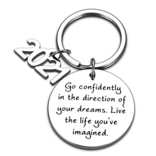 Load image into Gallery viewer, Graduation Gifts for 2021 Seniors Men Women Inspirational Keychain Gifts for Her Him Son Daughter Birthday Coming-of-Age Gift for Teen Girls Boys High School College Grads Gifts for Graduate Student
