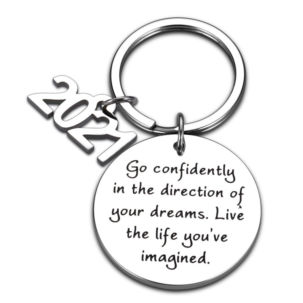 Graduation Gifts for 2021 Seniors Men Women Inspirational Keychain Gifts for Her Him Son Daughter Birthday Coming-of-Age Gift for Teen Girls Boys High School College Grads Gifts for Graduate Student