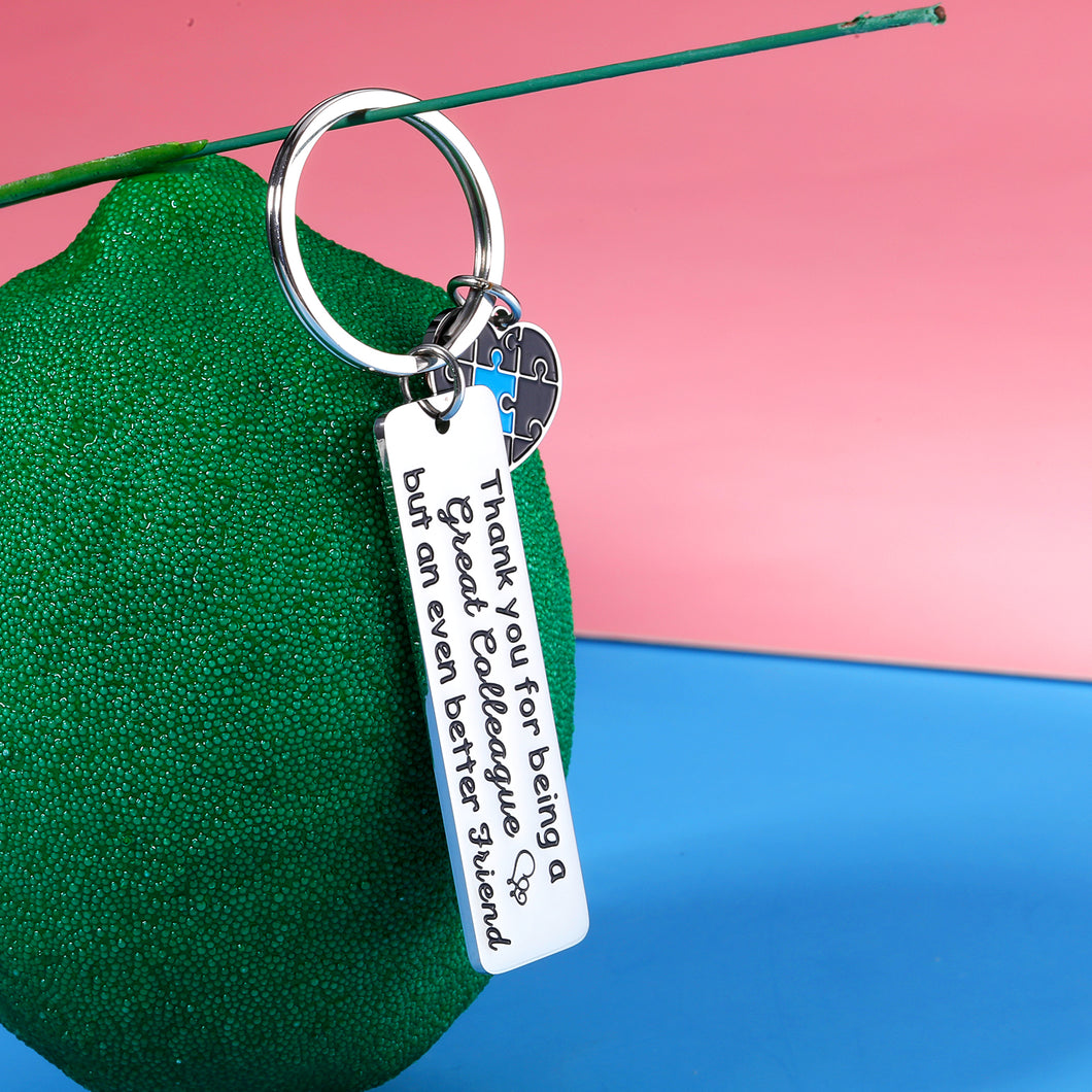 Employee Appreciation Gifts Funny Keychain for Coworker Leaving Office Colleague Going Away Boss Day Christmas Farewell Gifts for Manager Leader Thank You Retirement Gifts for Women Men Promotion