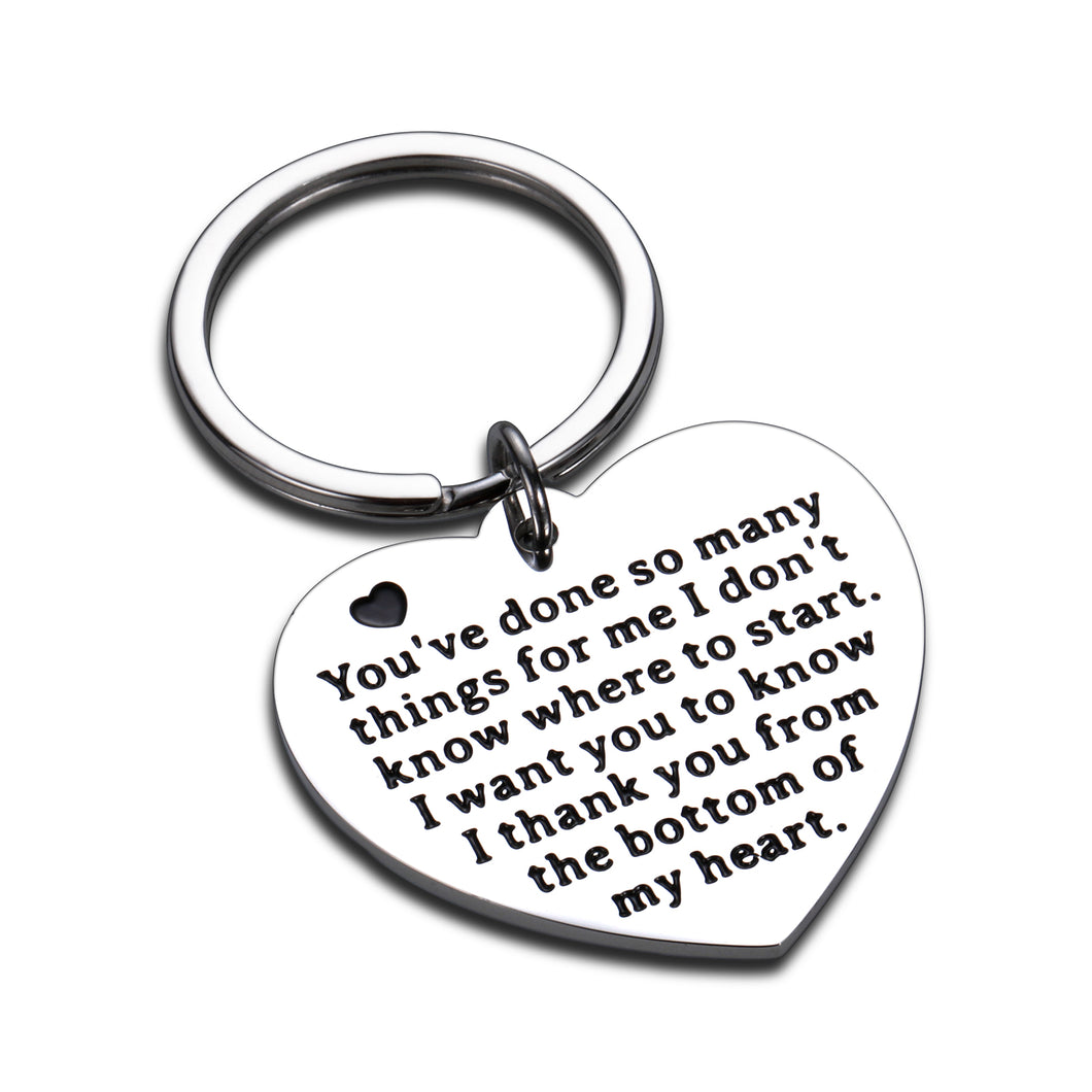 Thank You Gift for Women Men Birthday Christmas Keychain Office Appreciation Gifts for Coworker Boss Valentine Mothers Father Day Family Gift for Mom Dad from Daughter Son Friendship for Best Friend