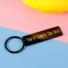 Load image into Gallery viewer, Romantic Wedding Anniversary Gifs for Him Her Couples Best Friend Gifs You’re Simply The Best Keychain for Schitts C Fans Women Men Christmas Birthday Present for Boyfriend Girlfriend Husband Wife
