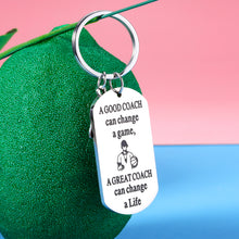 Load image into Gallery viewer, Coach Keychain Thank You Gift for Men Women Softball Volleyball Baseball Basketball Soccer Hockey Cheer Coach Gifts Best Coach Sports Match Christmas Birthday Retirement Appreciation Present for Him
