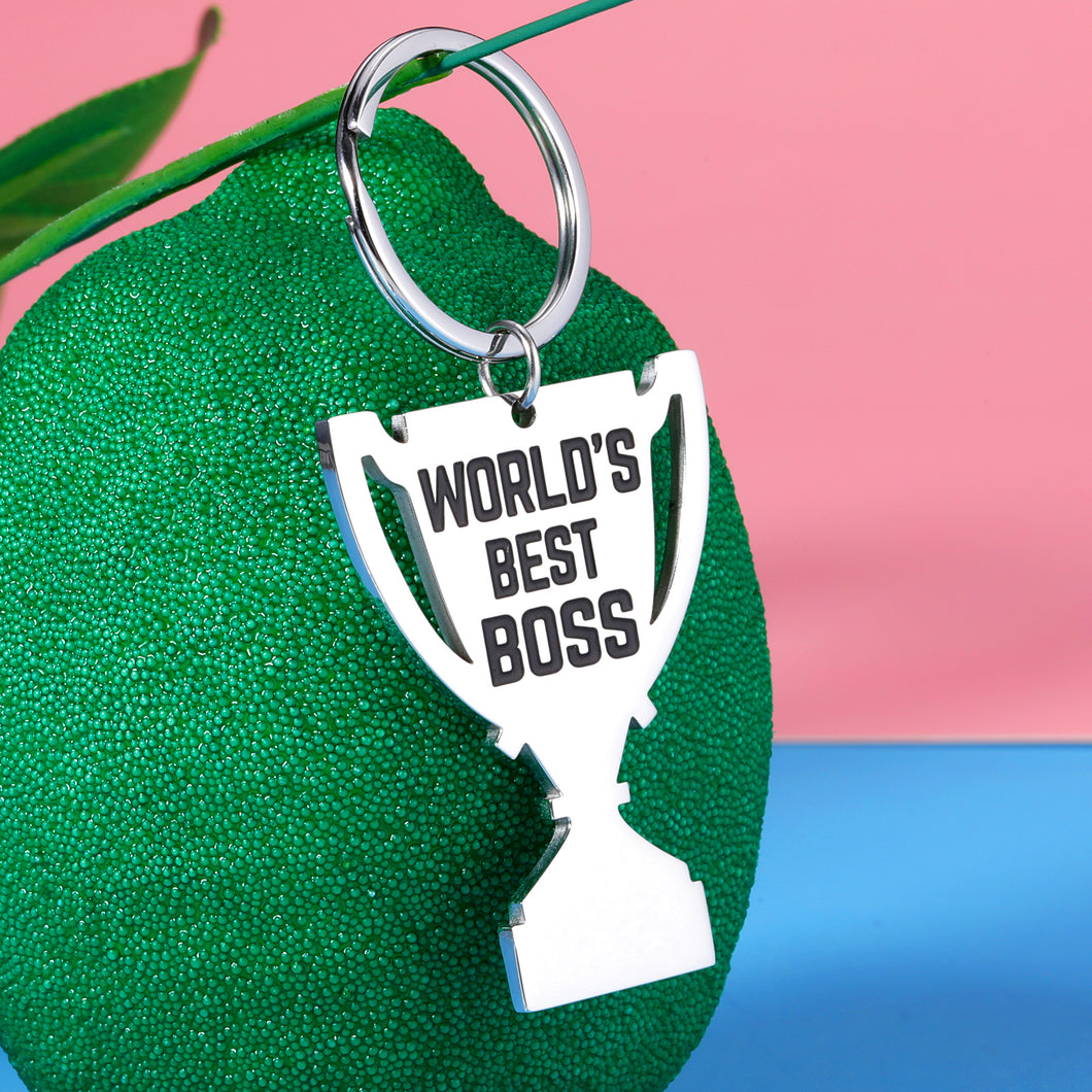 Boss Day Appreciation Keychain Gifts for Women Men Boss Lady Leader PM Supervisor Mentor Office Gift Birthday Christmas Stocking Stuffers Valentine for Him Her Retirement Going Away Leaving Jewelry