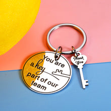Load image into Gallery viewer, Thank You Gifts Keychain for Employee Coworker Volunteer Going Away Retirement Farewell Leaving Gift for Women Men Lady Boss Friend Supervisor Coach Boss Day Christmas Birthday Keychains Gifts
