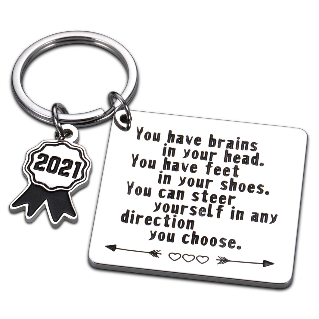 Graduation Gifts Class of 2021 for Him Her Seniors Student Keychain Graduation College Medical High School Master Nurses Gifts for Women Men Girls Inspirational Dad Mom to Daughter Son Graduate Gifts