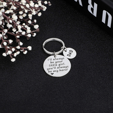 Load image into Gallery viewer, Fathers Day Keychain Gifts for Men Him Dad from Daughter Stepdaughter Kids Birthday Valentines Wedding Keyring Jewelry for Daddy Stepdad Christmas Stocking Stuffer Thanksgiving Present I&#39;ll Always Be Your Little Girl You Will Always Be My Hero Key Chain
