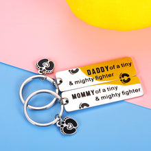 Load image into Gallery viewer, Premature Baby New Mom Dad Keychain NICU Parent to Be Gifts for First Time Father Pregnancy Mothers Mommy Daddy to Be Pregnancy Announcement Gifts for Him and Her Preemie Neonatal Infant Parents

