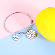 Load image into Gallery viewer, Friendship Gift for Best Friend BFF Sister Women Bracelet for Birthday Christmas Long Distance Relationship Gift for Her Teen Girls Graduation Bangle Jewelry A True Friendship is A Journey Without End
