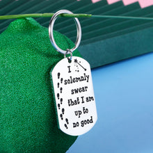 Load image into Gallery viewer, Funny Gifts Keychain for Best Friend Birthday, Friendship Mischief Gifts for Harry Potter Fans Women Men, Christmas Present Pet Tags for Dogs Cats Kitten, Collar Tag for Pets New Puppy
