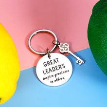 Load image into Gallery viewer, Leaders Boss Appreciation Gifts Keychain for Women Men Bosses Day Thank You Leader Boss Lady Supervisor PM Mentor Birthday Christmas Office Retirement Leaving Goodbye Farewell Present for Him Her
