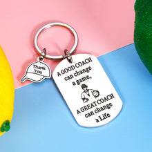 Load image into Gallery viewer, Coach Keychain Thank You Gift for Men Women Softball Volleyball Baseball Basketball Soccer Hockey Cheer Coach Gifts Best Coach Sports Match Christmas Birthday Retirement Appreciation Present for Him
