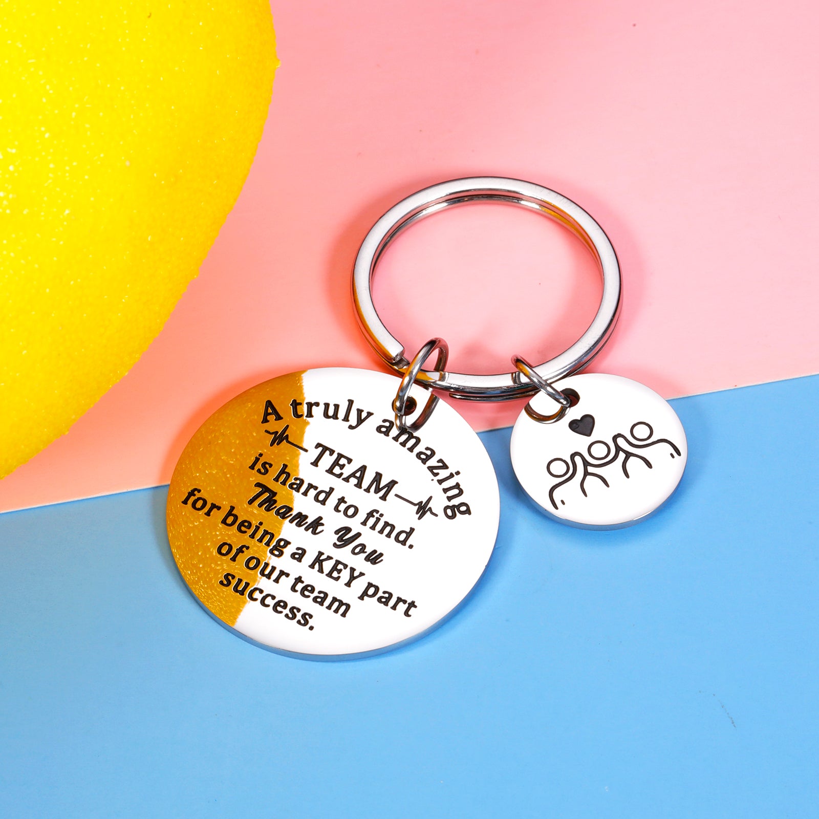 62Pcs Employee Appreciation Gifts Bulk Thank You Gift Inspirational Keychain Card With Envelope Thank You Keyring Sticker Leaving Gift For Women Men Nurse Teacher Colleague Staff (Awesome Proud