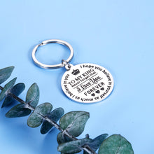 Load image into Gallery viewer, Mens Valentines Day Gifts Keychain for Husband Boyfriend from Wife Girlfriend Wedding Anniversary Fathers Day Gift for Men Him Fiance Groom Never Forget I Love You Keyring Christmas Birthday Present
