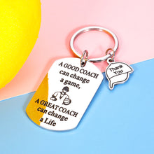 Load image into Gallery viewer, Coach Keychain Thank You Gift for Men Women Softball Volleyball Baseball Basketball Soccer Hockey Cheer Coach Gifts Best Coach Sports Match Christmas Birthday Retirement Appreciation Present for Him
