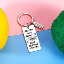 Load image into Gallery viewer, Dad Gifts from Daughter Remember I Love You Keychain Christmas Birthday Father Day to Daddy Papa Father Stepdad Present Best Daddy Daughter Stepdaughter Kids Keychain Valentine Day Wedding Pendant
