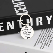 Load image into Gallery viewer, Dad Gifs BIrthday Father Day Keychain from Daughter Son Personalized Keyring Jewelry Christmas Gif for Father in Law Stepdad from Kids Valentines Day Wedding Thanksgiving
