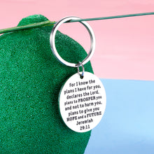 Load image into Gallery viewer, Inspirational Keychain Christian Religious Gift for Christmas Easter Son Daughter Birthday Graduation Gifts for Adult Women Men Kids Teens Boy Girl First Communion Baptism Gift for Godson Goddaughter
