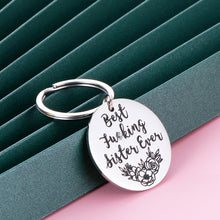 Load image into Gallery viewer, Funny Sister Gifts Best Friend Keychain for Women Birthday 2020 Christmas Friendship Thank You Keyring for BFF Teen Adult Half Sister in Law Wedding Appreciation Gift for Bridesmaid Girl Female Her
