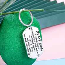 Load image into Gallery viewer, Valentines Day Keychain Gift for Him Men Husband Birthday Christmas Anniversary Couples Gifts Keyring for Boyfriend Hubby Fiancé Groom from Girlfriend Wife Wifey Wedding I Love You Gift to My Man
