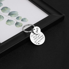 Load image into Gallery viewer, Fathers Day Keychain Gifts for Men Him Dad from Daughter Stepdaughter Kids Birthday Valentines Wedding Keyring Jewelry for Daddy Stepdad Christmas Stocking Stuffer Thanksgiving Present I&#39;ll Always Be Your Little Girl You Will Always Be My Hero Key Chain
