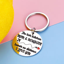 Load image into Gallery viewer, Mom Daughter Gifts Keychain for Birthday Christmas Valentines Mothers Day Gift for Women Her Girl Mother in Law Come of Age Back to School Long Distance Graduation Gift for Stepdaughter from Step Mom
