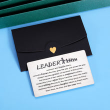 Load image into Gallery viewer, Leaders Boss Appreciation Gifts wallet card for Men Women Bosses Day Thank You boss lady PM Manger Supervisor Mentor Christmas Birthday jewelry for her him Office retirement Leaving Farewell Gift
