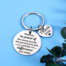Load image into Gallery viewer, Coworker Employee Appreciation Gifts Thank You Keychain for Women Men Office Staff Colleague Boss Leader Retirement Farewell Appreciation Pendant Teacher Coach Nurses Proud of You Gifts for Her Him
