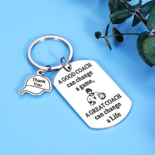Load image into Gallery viewer, Coach Keychain Thank You Gift for Men Women Softball Volleyball Baseball Basketball Soccer Hockey Cheer Coach Gifts Best Coach Sports Match Christmas Birthday Retirement Appreciation Present for Him
