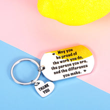 Load image into Gallery viewer, Thank You Gifts for Coworkers Women Men Employee Appreciation Gifts Farewell Keychain for Boss Lady Friends Coach Nurse Retirement Christmas Holiday Work Colleagues Leaving Gift Key Chain Female Male
