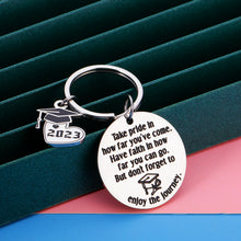 Load image into Gallery viewer, Graduation Gifts Keychain for 2023 Senior Students Women Men Inspirational Class of 2023 Grad Gifts for High School College Graduate Her Him Master Gift for Nurse Medical Mom to Son Daughter Present
